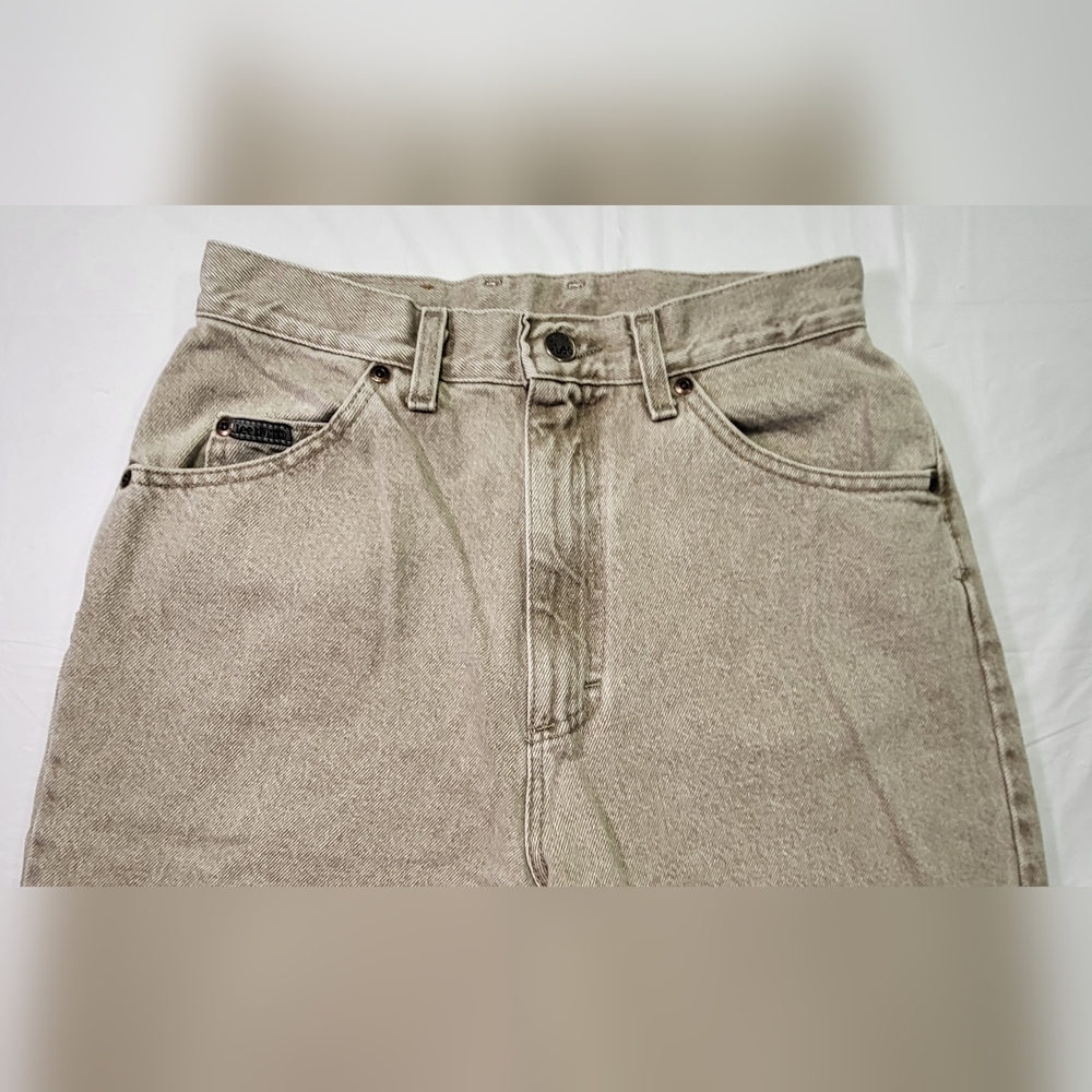 LEE Jeans Tan Denim Women's Size 10 Riveted Straight Leg Vintage Mom Jeans - Picture 2 of 4
